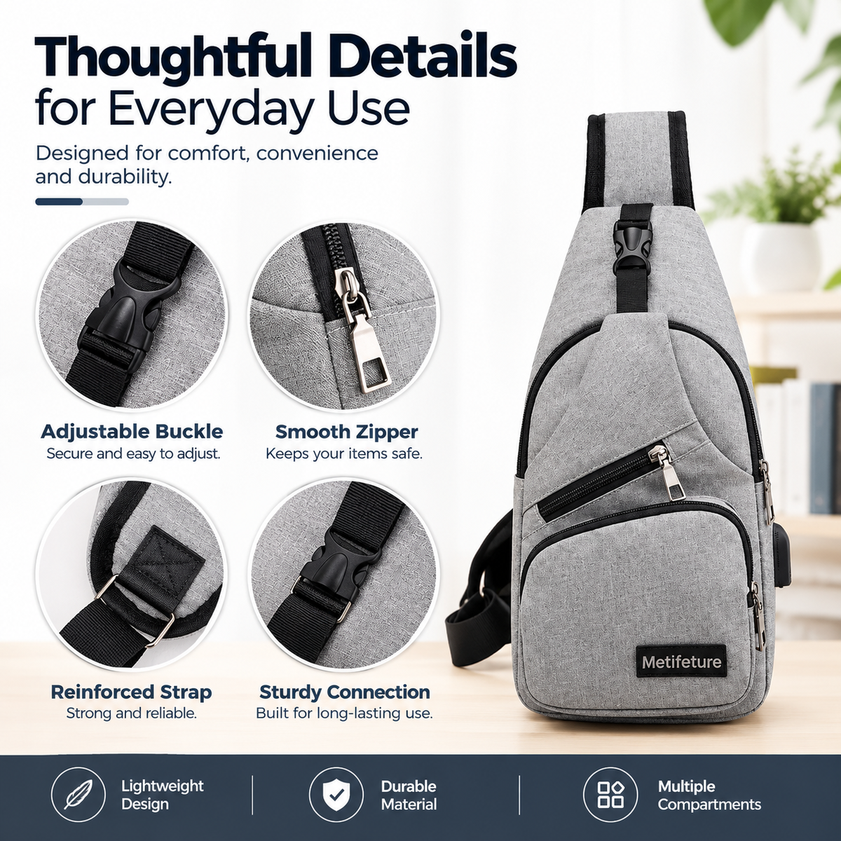 Men's Crossbody Chest Sling Bag