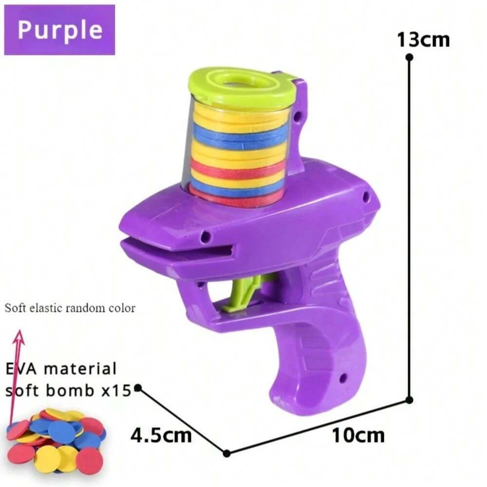 1Pc Foam Disc Launcher Flying Disc Handheld Shooter Indoor Shooting Game Outdoor Backyard Toy for Boys and Girls Birthday Gift