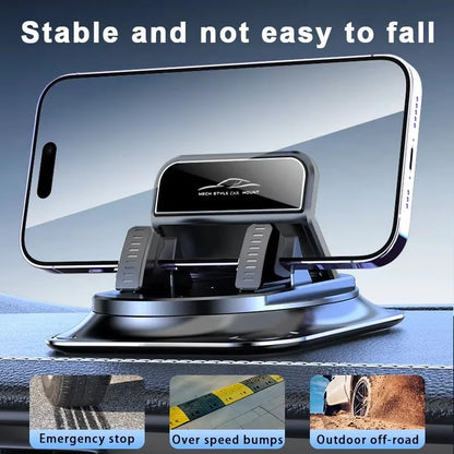 Car Phone Mount anti Slip Silicone Dashboard Phone Holder 360-Degree Free Rotation  Head-Up Navigation Holder