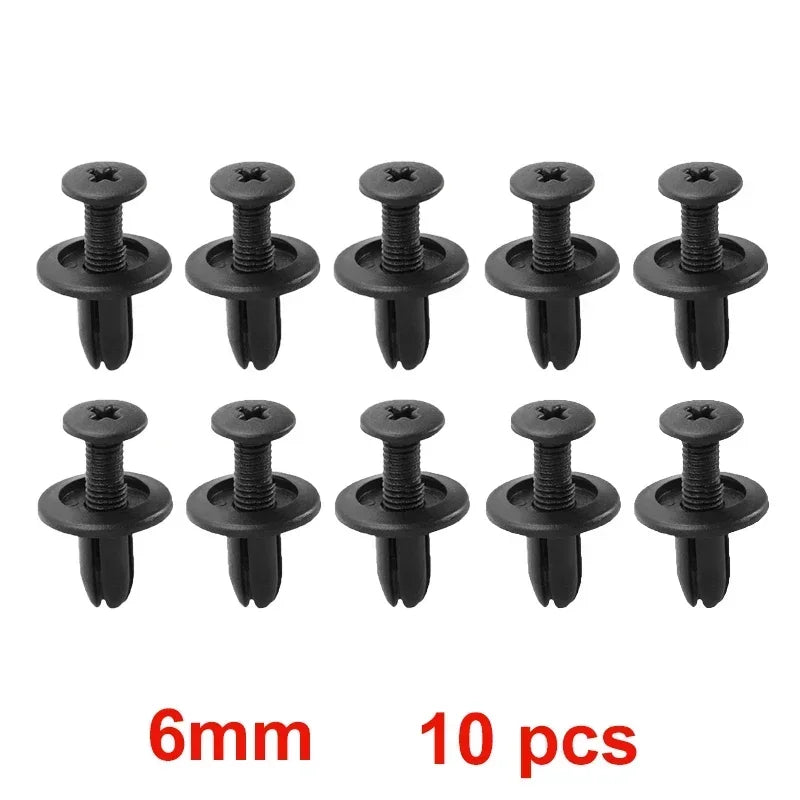 8Mm/6Mm Plastic Rivets Fasteners Screw Car Fender Bumper Screws Clips Rivets Auto 8Mm Hole Plastic Push Pin Clip Car Accessories