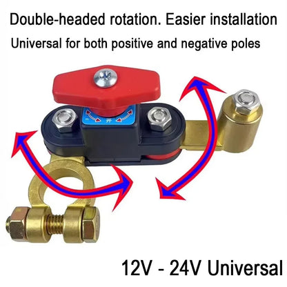 12V/24V Car Battery Cut off Switch Disconnect Automatic Circuit Breaker Anti-Power off Leakage Protector Universal Auto Parts