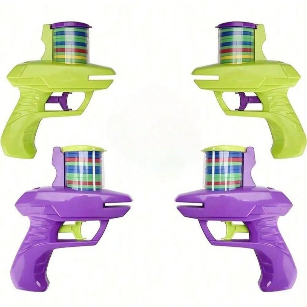 1Pc Foam Disc Launcher Flying Disc Handheld Shooter Indoor Shooting Game Outdoor Backyard Toy for Boys and Girls Birthday Gift