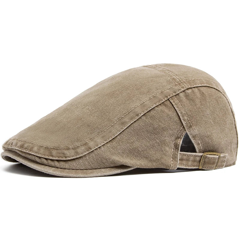 New Vintage Cotton Beret Men Women Fashion Flat Visor Cap Casual Autumn Berets Retro Newsboy Hat Summer Unisex Adjustable
