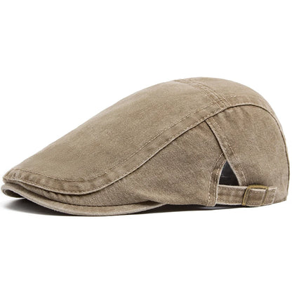 New Vintage Cotton Beret Men Women Fashion Flat Visor Cap Casual Autumn Berets Retro Newsboy Hat Summer Unisex Adjustable
