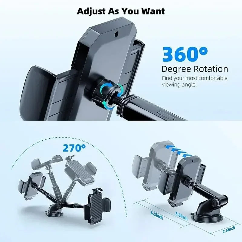 360° Rotatable Suction Car Phone Holder Dashboard Windshield Mount Universal