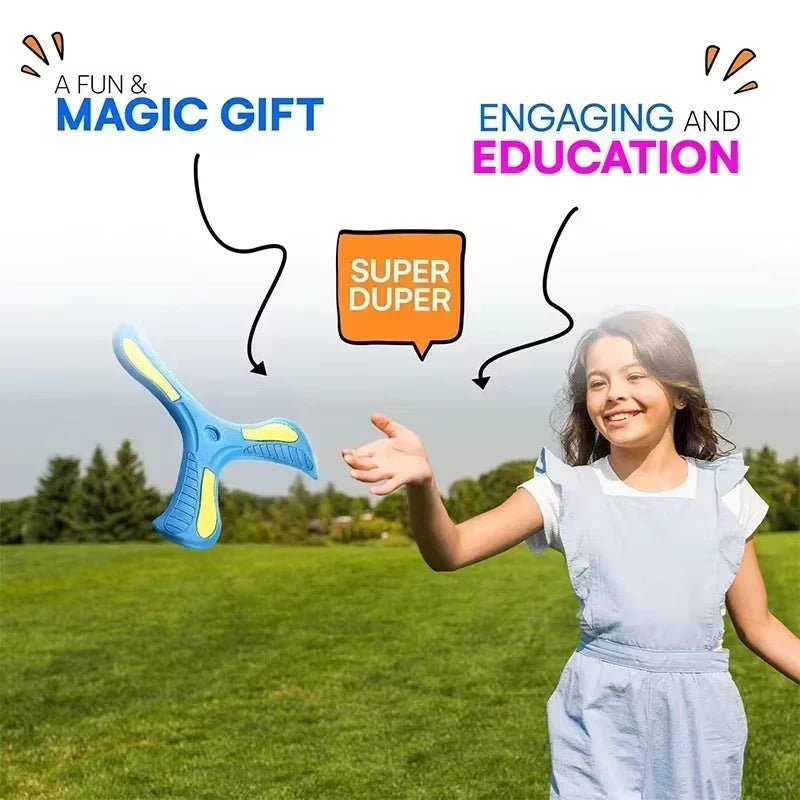 Boomerang Soft Three-Leaf Cross with Night Light Outdoor Toy Flying Disc Adult-Kids Interactive Sports Toy Puzzle Gift for Kids