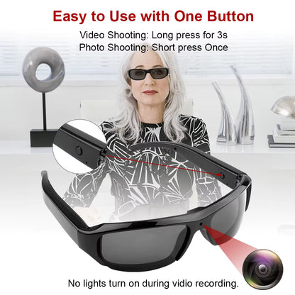 Portable 1080P HD Mini Glasses Camera Video Recorder Wearable Sunglasses Camera Outdoor Sports DV DVR Surveillance Camcorder