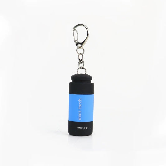 1PC Mini Keychain Lamp USB Rechargeable LED Multifunctional Strong Light Pocket Keychain Flashlight Home Outdoor Hiking Camping