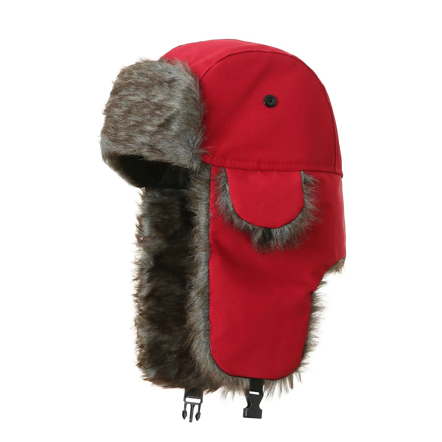 Unisex Warm Mens Women Trapper Cap Aviator Trooper Earflap Winter Flaps Ski Hat New Bomber Hats Russian Faux Fur Hats