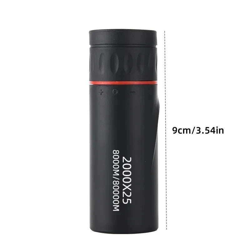 2000X25 HD Monocular Telescope Mini Portable Mobile Phone Telescope with Holder Outdoor Camping Hunting Birdwatching Telescopes