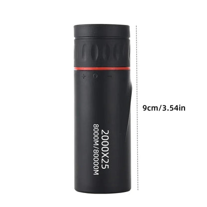2000X25 HD Monocular Telescope Mini Portable Mobile Phone Telescope with Holder Outdoor Camping Hunting Birdwatching Telescopes