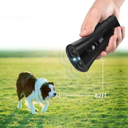 Pet Dog Repeller anti Barking Stop Electric Shocker LED Ultrasonic Dogs Adapter Training Behavior Aids without Battery With