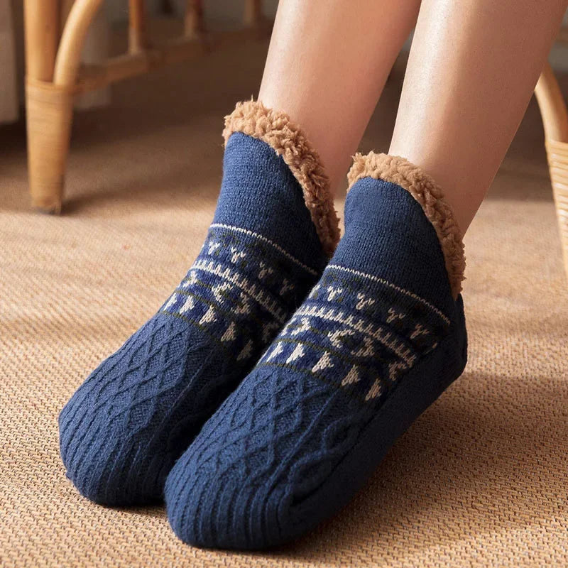 Fall and Winter Floor Socks Home Warm Women Men Socks Snow Socks Sleep Carpet Socks Slippers Socks Men Non-Slip Yoga Socks 2024