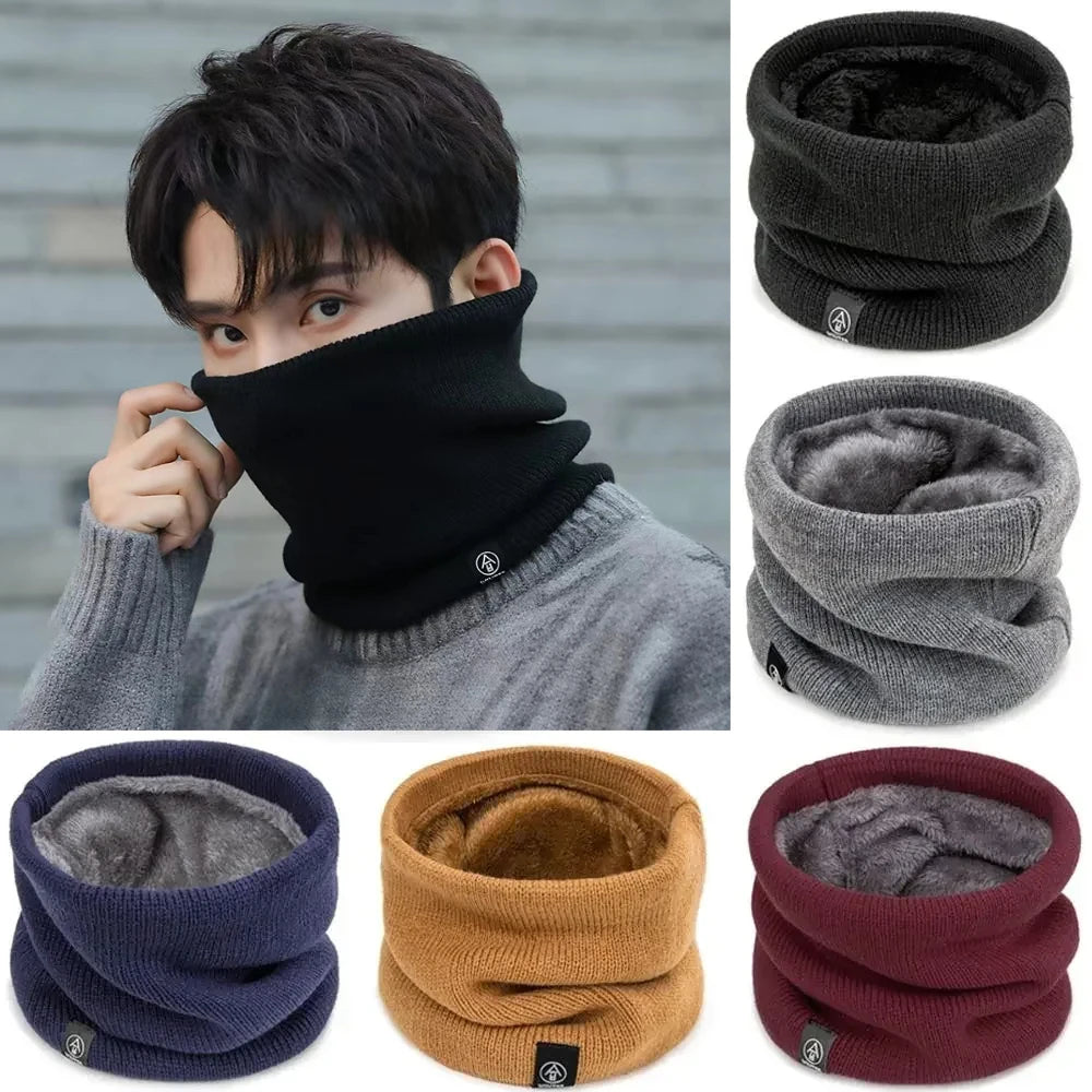 Fashion Soft Knitted Neck Warmer Sports Scarf Women Men Face Cover Winter Skating Running Hiking Scarves Thick Cold-Proof Collar