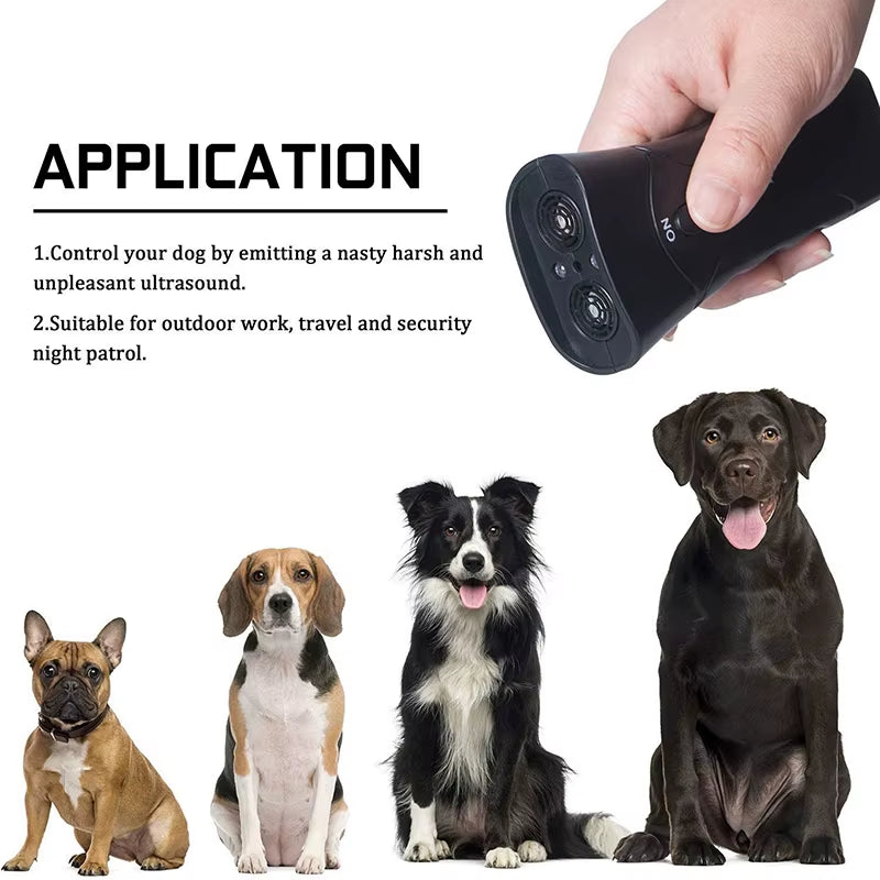 Pet Dog Repeller anti Barking Stop Electric Shocker LED Ultrasonic Dogs Adapter Training Behavior Aids without Battery With