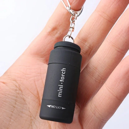 1PC Mini Keychain Lamp USB Rechargeable LED Multifunctional Strong Light Pocket Keychain Flashlight Home Outdoor Hiking Camping