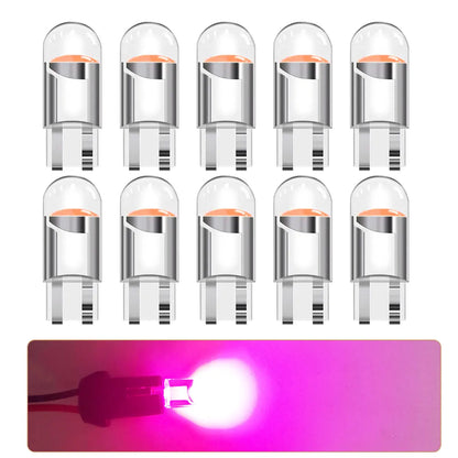 10PCS Fully Transparent Design W5W T10 WY5W 192 194 168 LED Car Bulbs for Automotive Reading Width Clearance Turn Signal Lights