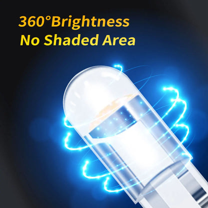10PCS Fully Transparent Design W5W T10 WY5W 192 194 168 LED Car Bulbs for Automotive Reading Width Clearance Turn Signal Lights