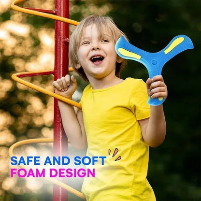 Boomerang Soft Three-Leaf Cross with Night Light Outdoor Toy Flying Disc Adult-Kids Interactive Sports Toy Puzzle Gift for Kids