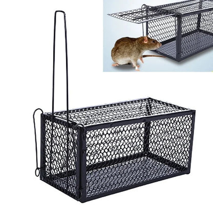 Smart Self-Locking Mousetrap Safe Firm Iron Net Household Mouse Catcher Metal Reusable Humane Indoor Outdoor Rat Trap Rat Cage