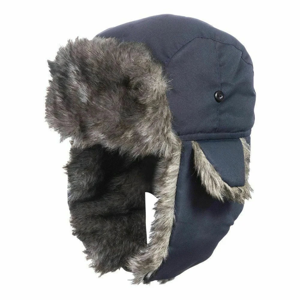 Unisex Warm Mens Women Trapper Cap Aviator Trooper Earflap Winter Flaps Ski Hat New Bomber Hats Russian Faux Fur Hats