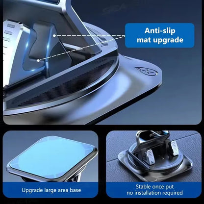 Car Phone Mount anti Slip Silicone Dashboard Phone Holder 360-Degree Free Rotation  Head-Up Navigation Holder