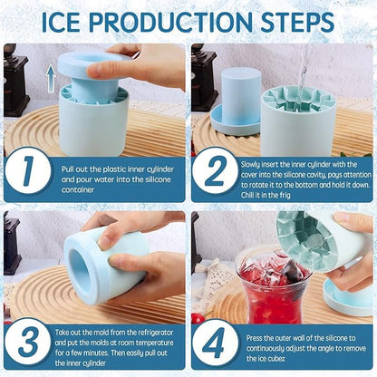 Ice Cube Maker Tray Ice Crusher Mold Quick Release Kitchen Ice Maker
