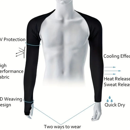 Women'S Sports Sun Protection Shawl Thin Style Shoulder Length Women'S Sports Sleeve Perfect for Outdoor Golf, Running, Cycling