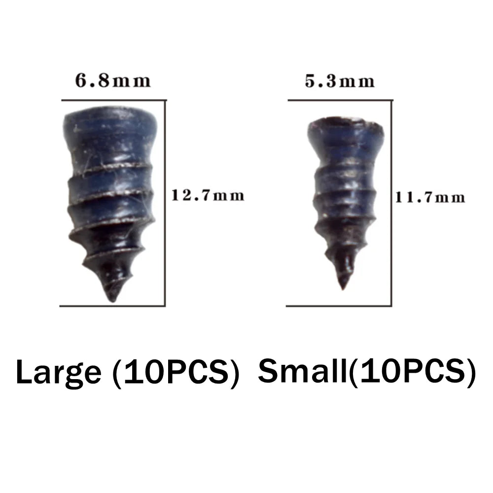20PCS Tyre Repair Nail Repair Rubber Self-Tapping Screws Tire Studs Vacuum Motorcycle Tire Puncture Spikes Repair of Car Tires
