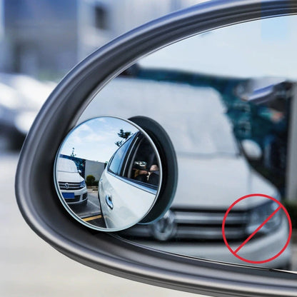 Car Blind Spot Rear View Mirror Wide Angle 360 Degree Adjustable Small round Mirror Car Reverse Auxiliary Rearview Convex Mirror