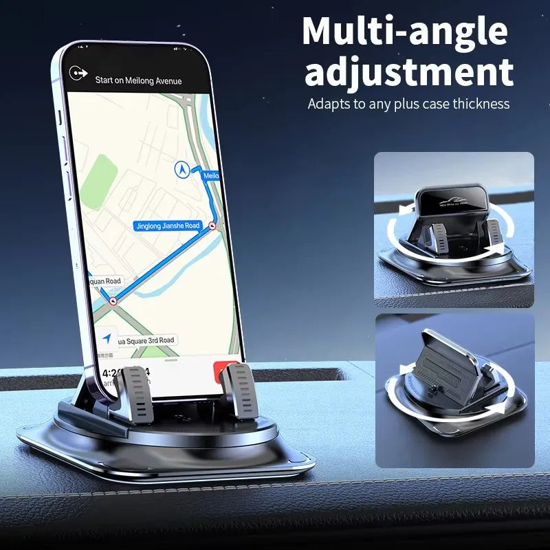 Car Phone Mount anti Slip Silicone Dashboard Phone Holder 360-Degree Free Rotation  Head-Up Navigation Holder
