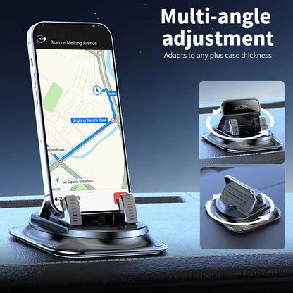 Car Phone Mount anti Slip Silicone Dashboard Phone Holder 360-Degree Free Rotation  Head-Up Navigation Holder
