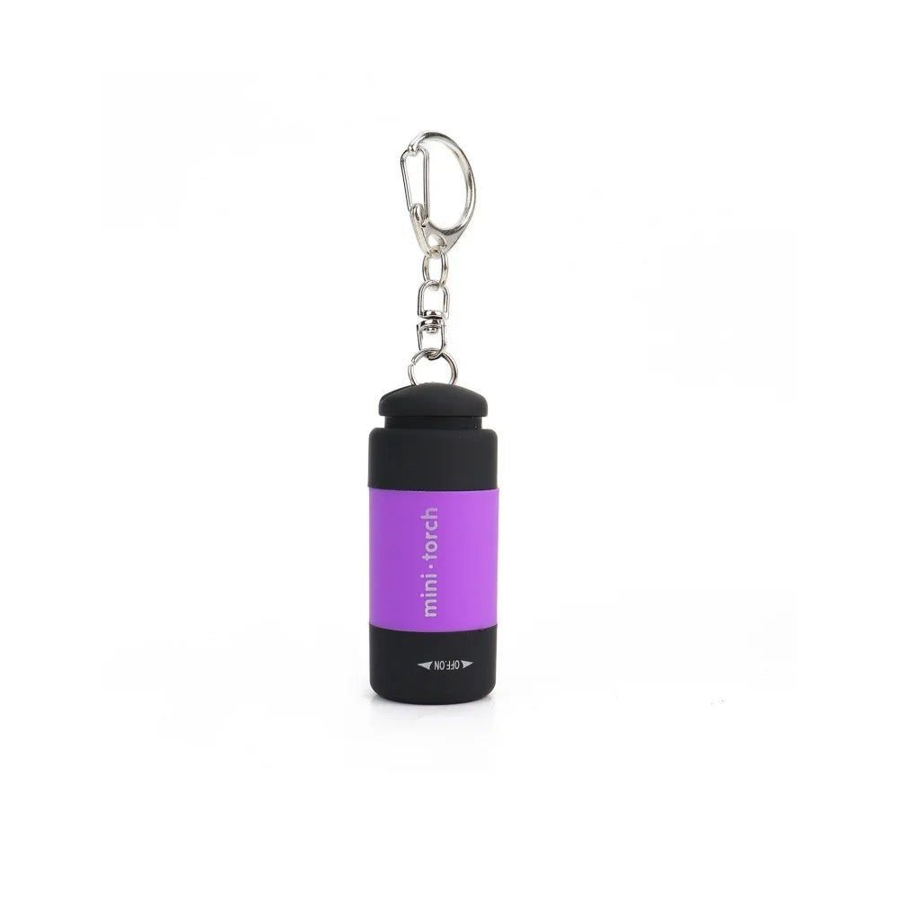 1PC Mini Keychain Lamp USB Rechargeable LED Multifunctional Strong Light Pocket Keychain Flashlight Home Outdoor Hiking Camping