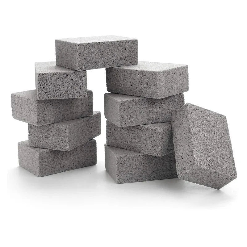 BBQ Grill Cleaning Brush Brick Block Barbecue Cleaning Stone Pumice Brick for Barbecue Rack Outdoor Kitchen BBQ Tools Mangal