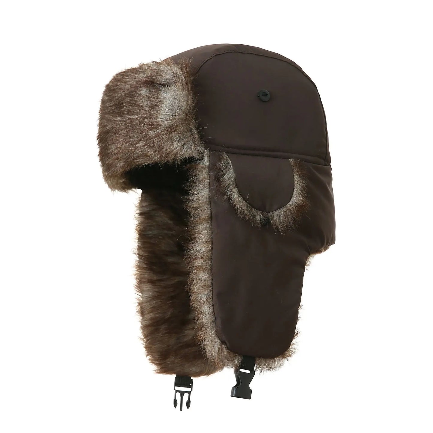 Unisex Warm Mens Women Trapper Cap Aviator Trooper Earflap Winter Flaps Ski Hat New Bomber Hats Russian Faux Fur Hats