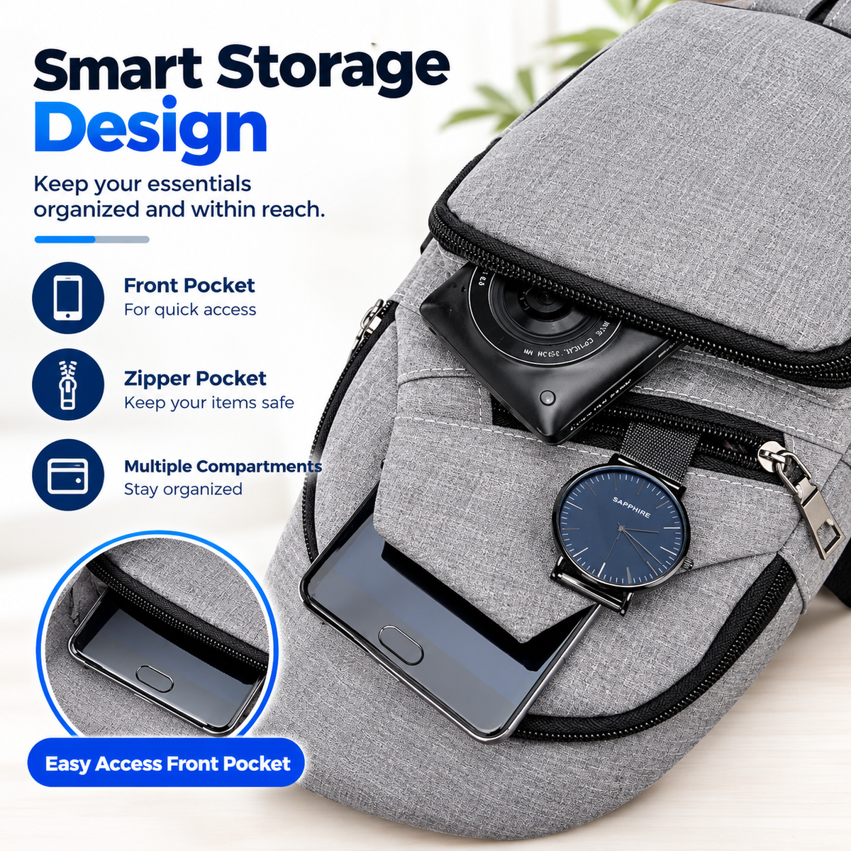 Men's Crossbody Chest Sling Bag