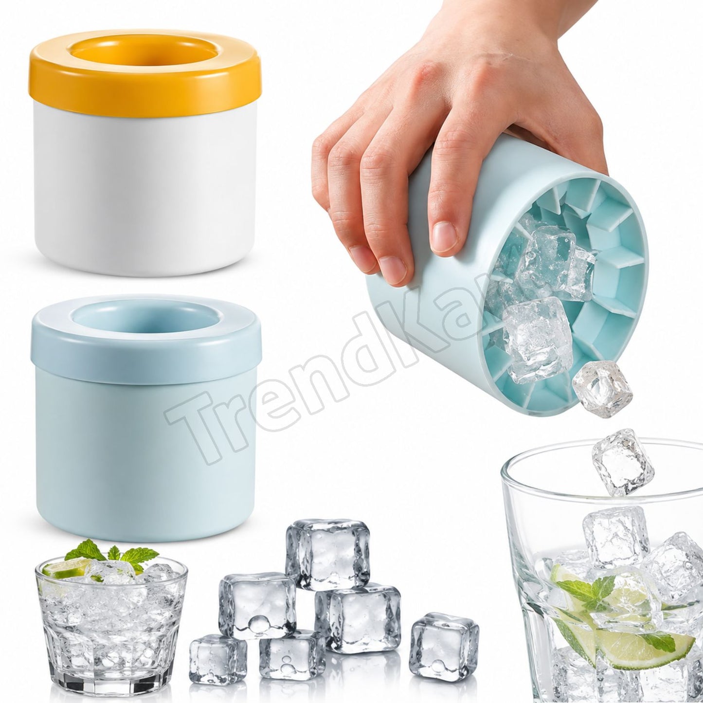 Ice Cube Maker Tray Ice Crusher Mold Quick Release Kitchen Ice Maker