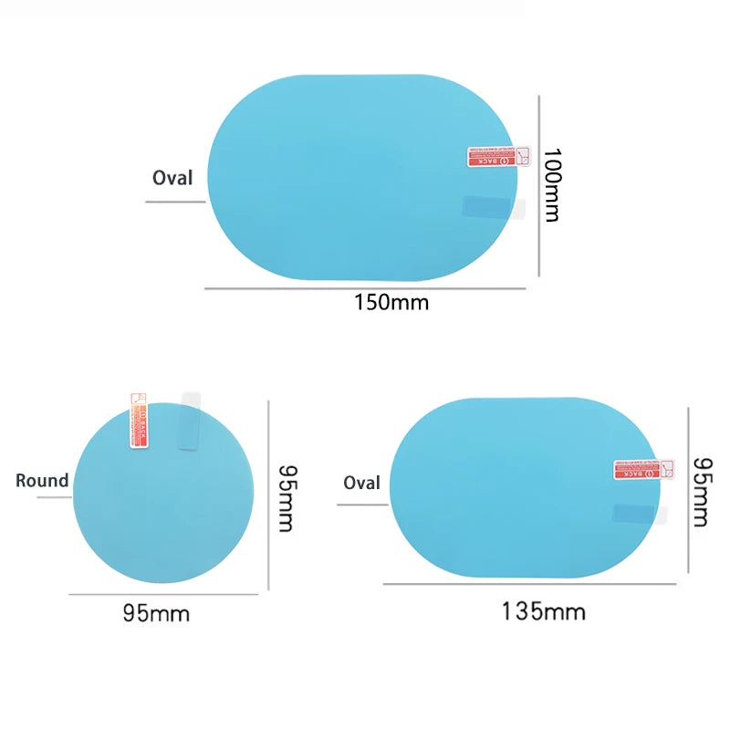 Car Rearview Mirror Film Side Window Rainproof Clear Film 2Pcs anti Fog Window Mirror Protective Sticker Car Accessories
