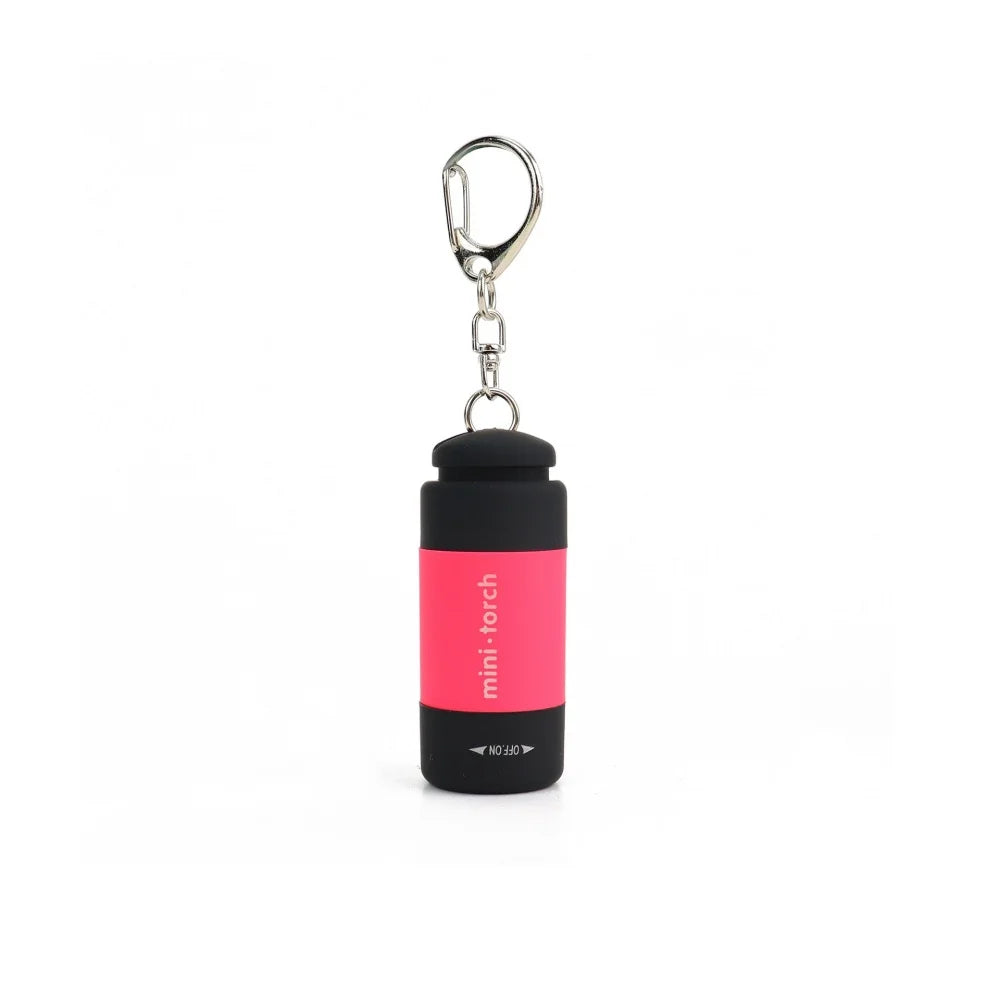 1PC Mini Keychain Lamp USB Rechargeable LED Multifunctional Strong Light Pocket Keychain Flashlight Home Outdoor Hiking Camping