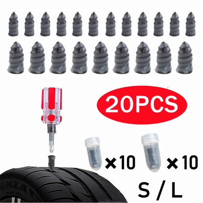 20PCS Tyre Repair Nail Repair Rubber Self-Tapping Screws Tire Studs Vacuum Motorcycle Tire Puncture Spikes Repair of Car Tires