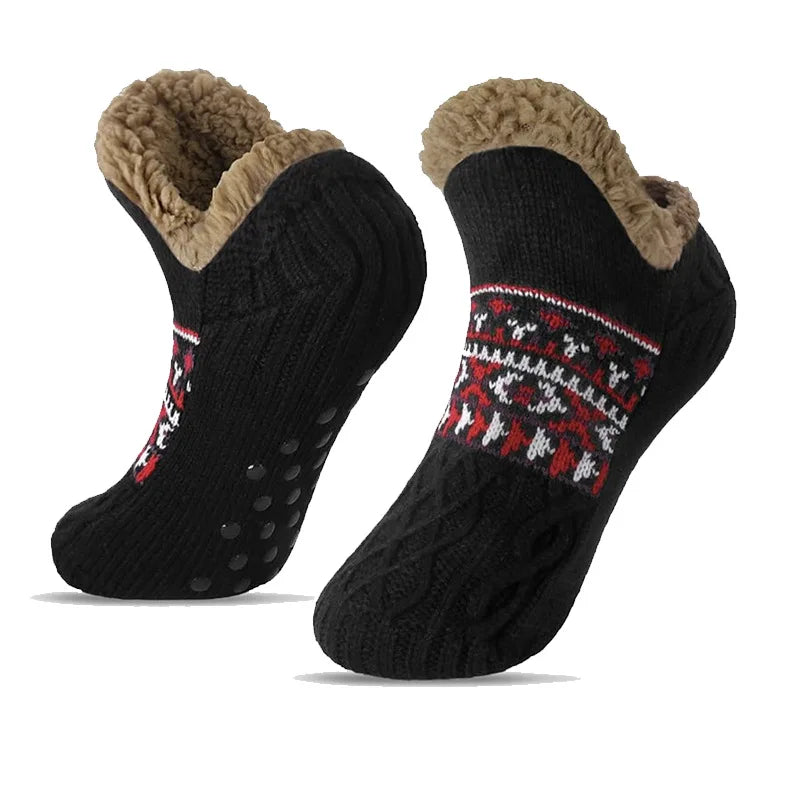 Fall and Winter Floor Socks Home Warm Women Men Socks Snow Socks Sleep Carpet Socks Slippers Socks Men Non-Slip Yoga Socks 2024
