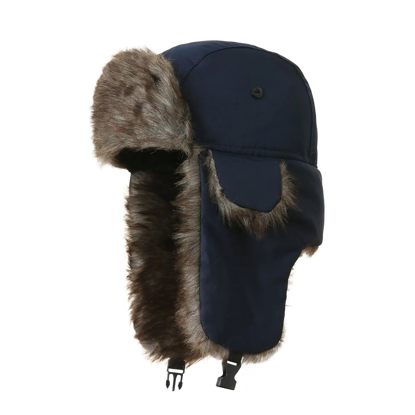 Unisex Warm Mens Women Trapper Cap Aviator Trooper Earflap Winter Flaps Ski Hat New Bomber Hats Russian Faux Fur Hats