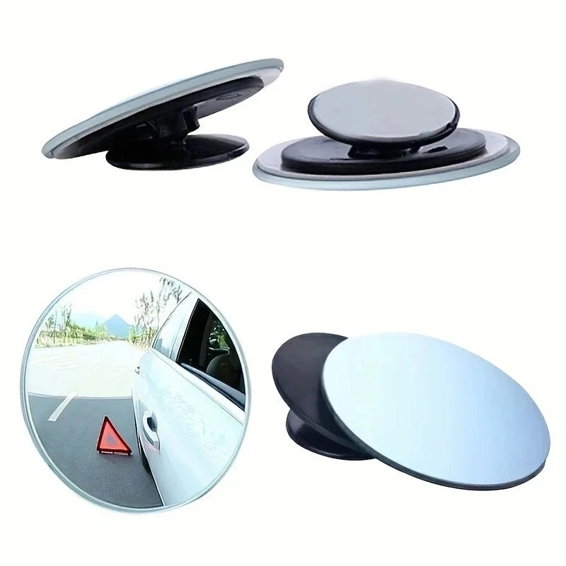 Car Blind Spot Rear View Mirror Wide Angle 360 Degree Adjustable Small round Mirror Car Reverse Auxiliary Rearview Convex Mirror