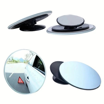 Car Blind Spot Rear View Mirror Wide Angle 360 Degree Adjustable Small round Mirror Car Reverse Auxiliary Rearview Convex Mirror