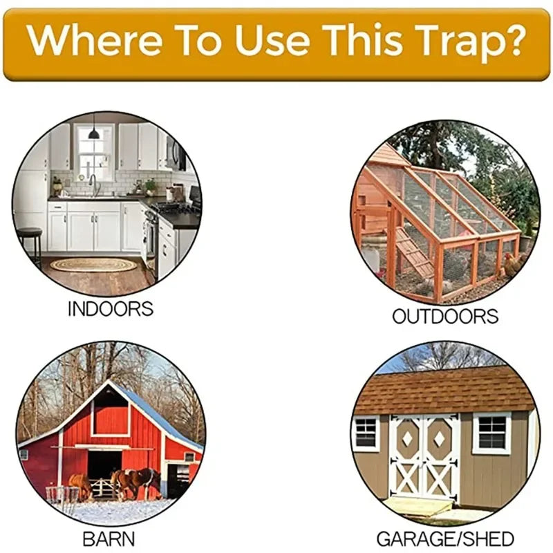 Intelligent Mouse Trap Automatic Reset Flip Cover Indoor Outdoor Mouse Catching Artifact