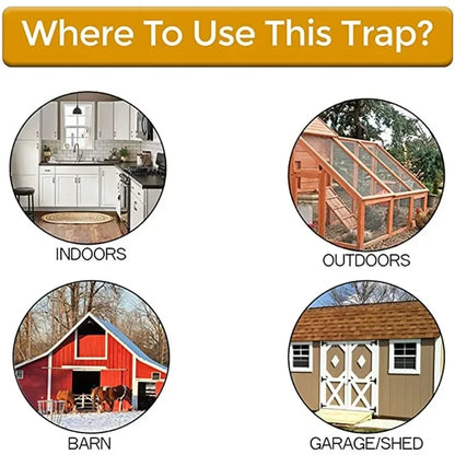 Intelligent Mouse Trap Automatic Reset Flip Cover Indoor Outdoor Mouse Catching Artifact
