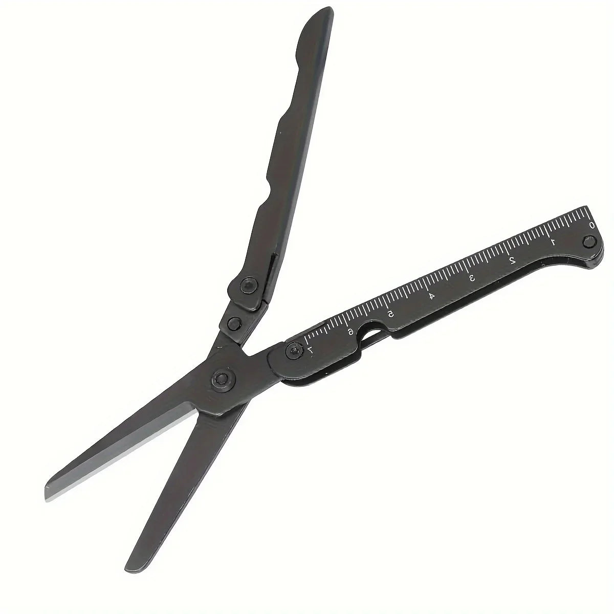 Portable Multifunctional Folding Scissors, Stainless Steel Outdoor Survival Tool for Camping Fishing Hunting