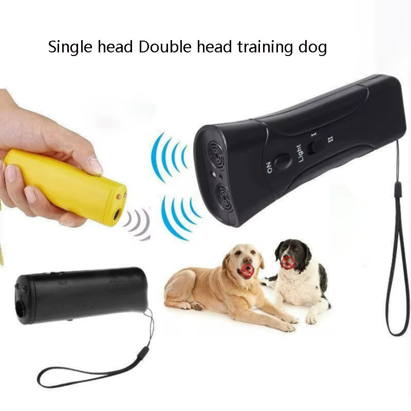 Pet Dog Repeller anti Barking Stop Electric Shocker LED Ultrasonic Dogs Adapter Training Behavior Aids without Battery With