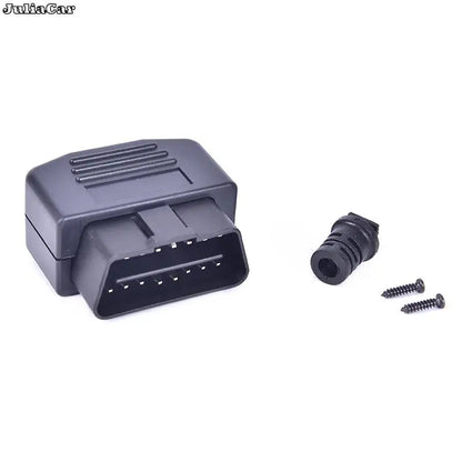 OBD2 L Type 16 Pin Sockets Connector Plug with Shell and Screw Male Auto Car Connector Cable Wire Wholesale
