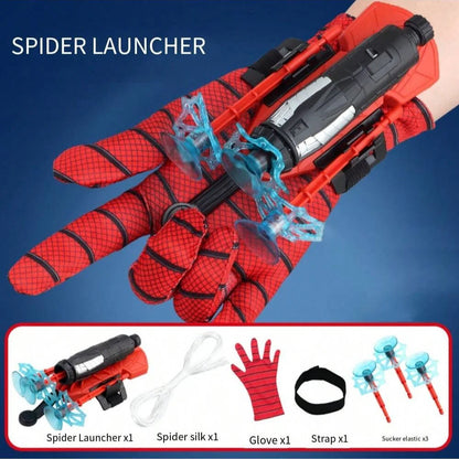 Spider Web Launch Gloves - Red and Blue Hero Toys, Suitable for Children and Adults, Fun Interactive Party Games, ABS Material
